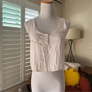 Garage light pink crop top